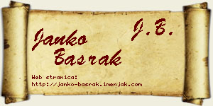 Janko Basrak vizit kartica